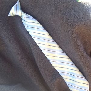 Clip-on Pastel Plaid Boys Tie. 8-12, 4/$20.00